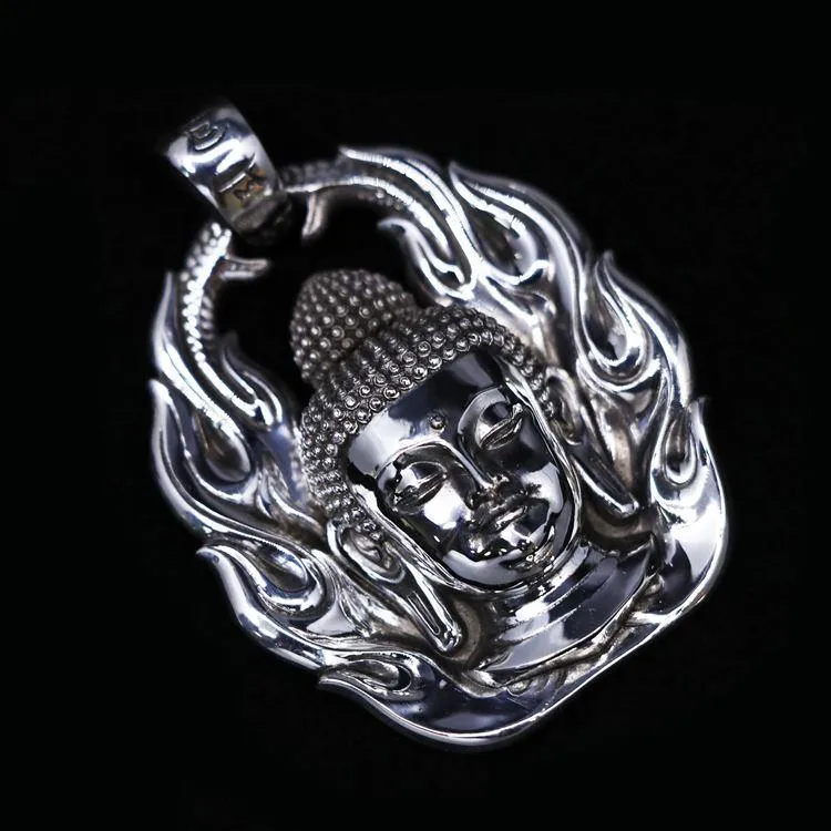 Flaming Buddha Chains Pendant