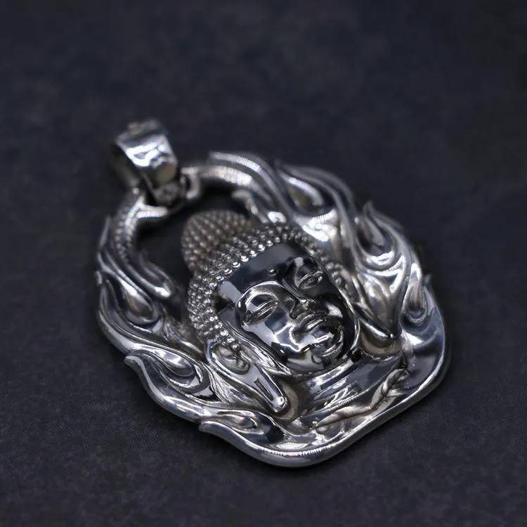 Flaming Buddha Chains Pendant