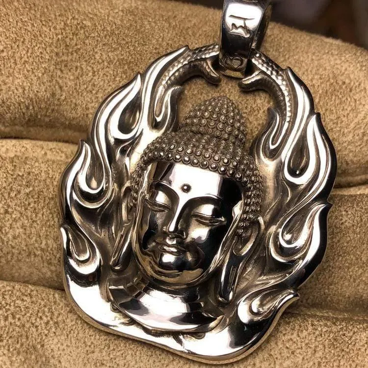 Flaming Buddha Chains Pendant