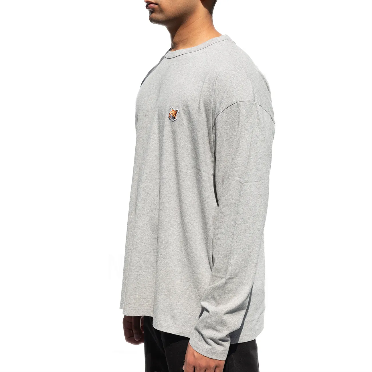 FOX HEAD PATCH REGULAR LS T SHIRT GREY MELANGE