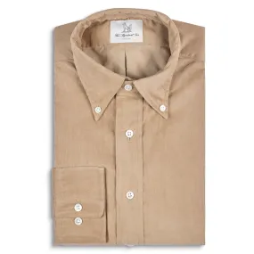 Fox Needlecord Tan Button-Down Casual Shirt