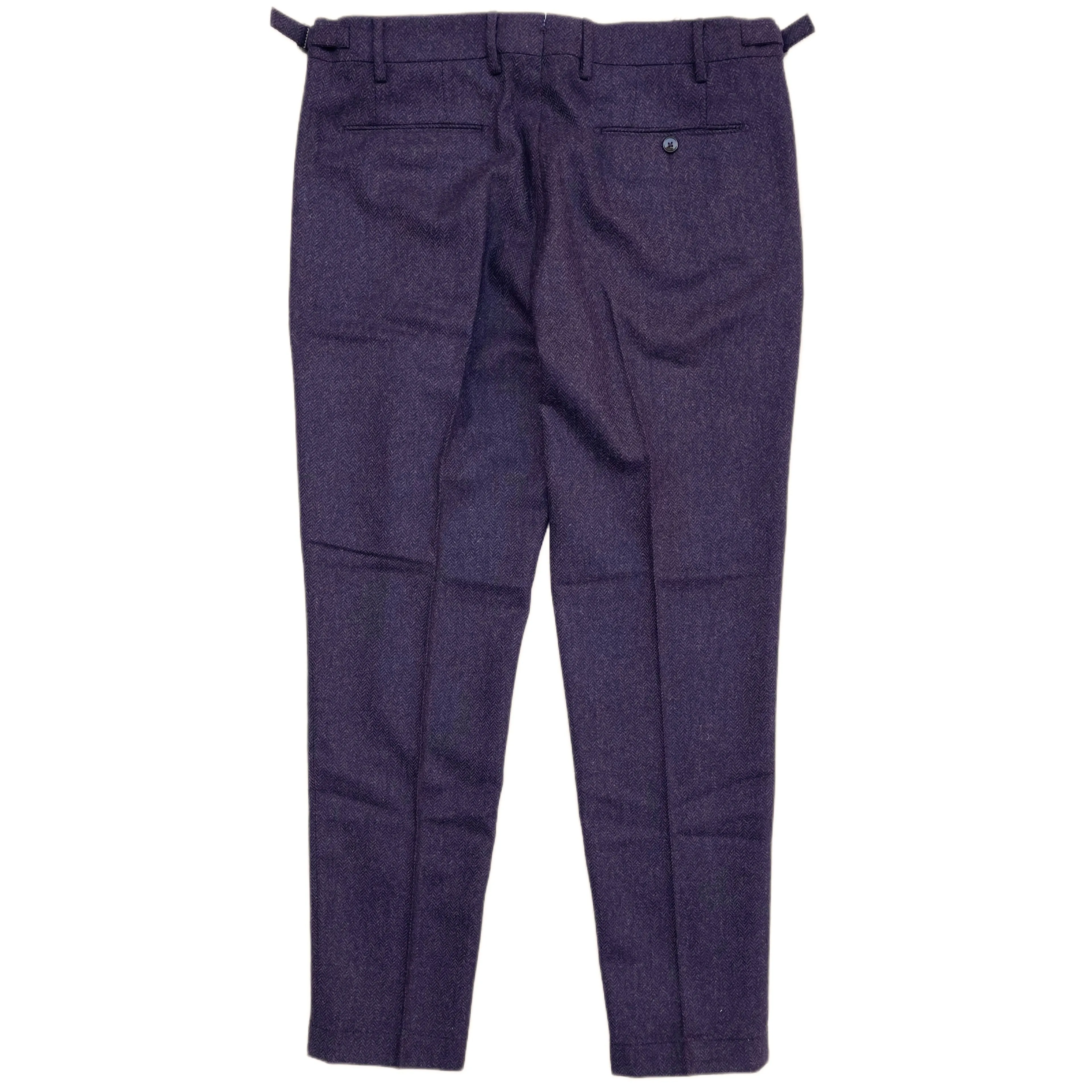 FRESH Wool Pleated Chino Pants In Purple