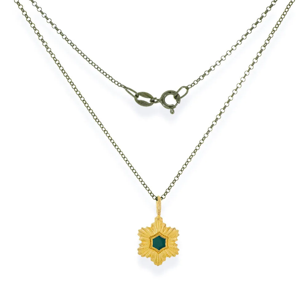 Handmade Necklace With Gold Plated Silver Star Pendant