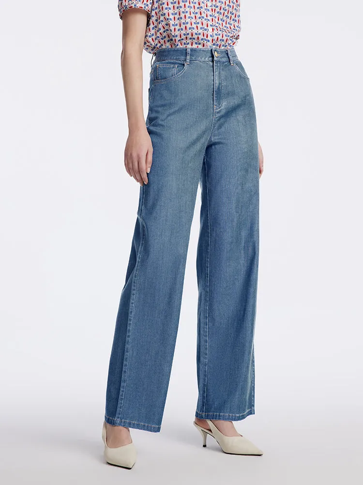 High Waist Straight Jeans