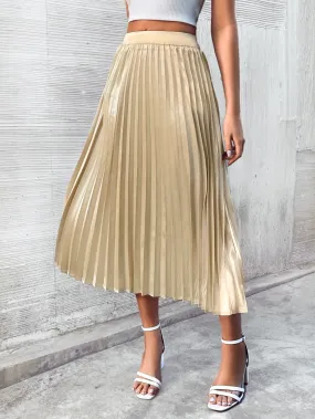 Iris Pleated Midi Skirt