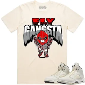 Jordan Retro 5 Sail 5s Shirt to Match - RED FLY GANGSTA