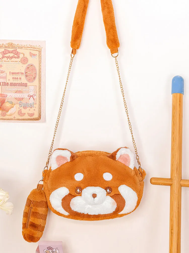 Kawaii Red Panda Plush Shoulder Bag