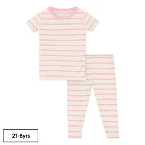 Kickee Pants Pajama Set - Lotus Sweet Stripe