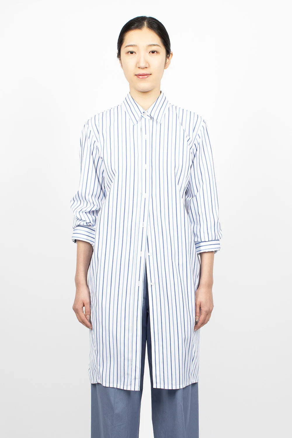 Knotted Shirt Blue Stripe