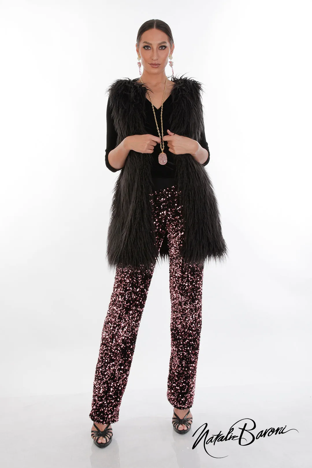 La Scala Sequin Stiletto Pant