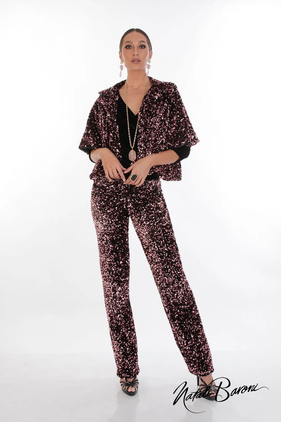 La Scala Sequin Stiletto Pant