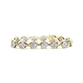 Ladies Princess Cut Diamond Bracelet