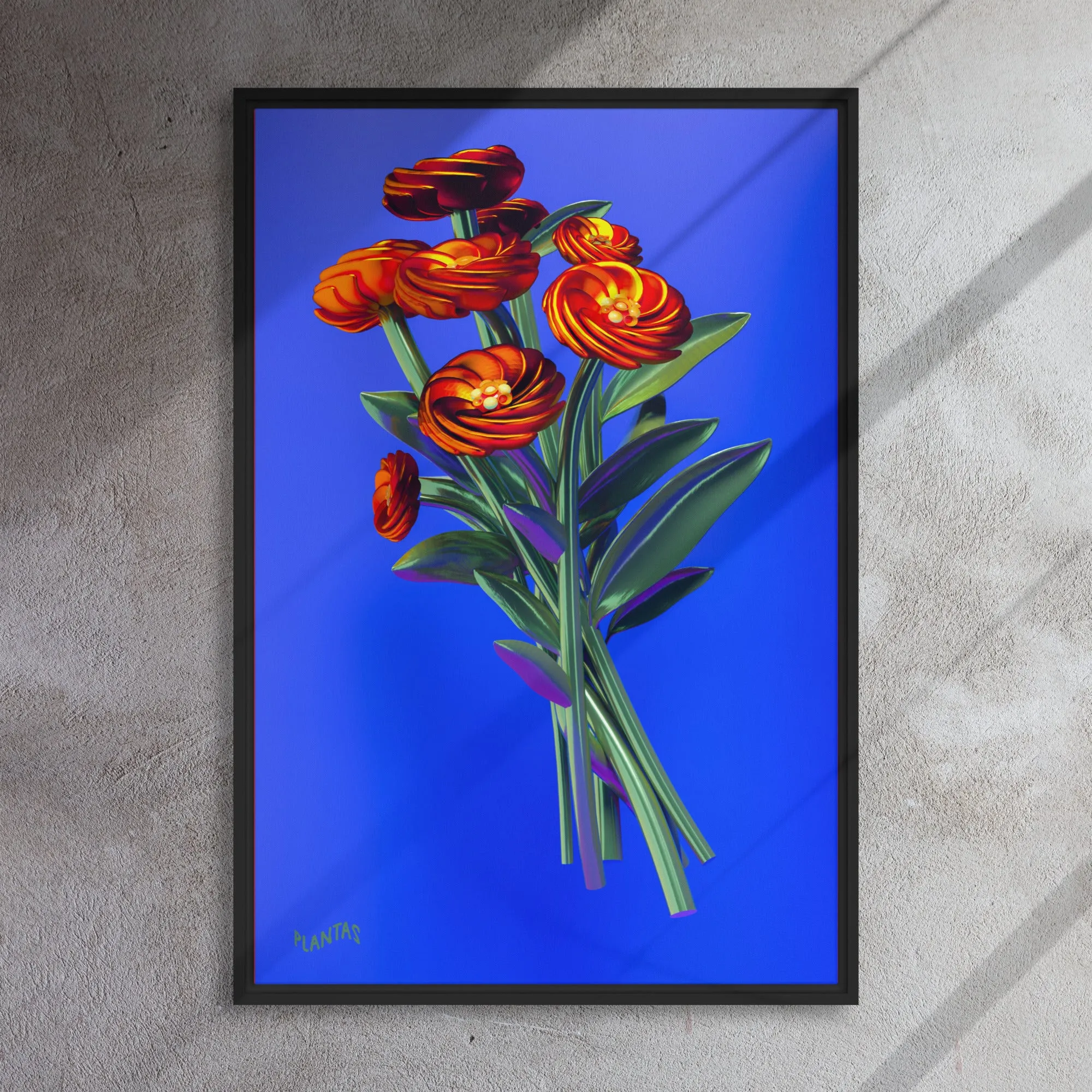 Large Flowers 24x36 Framed canvas