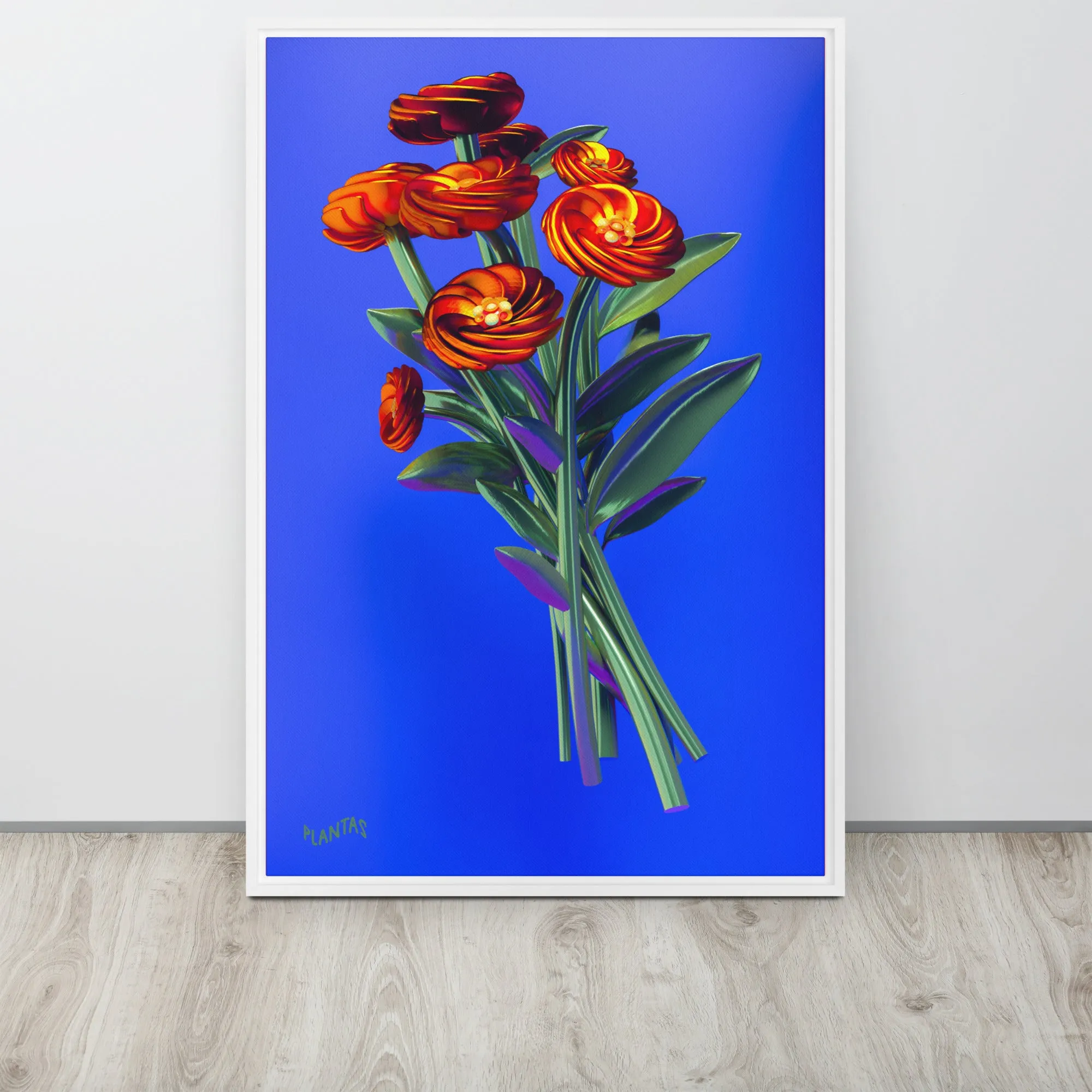 Large Flowers 24x36 Framed canvas