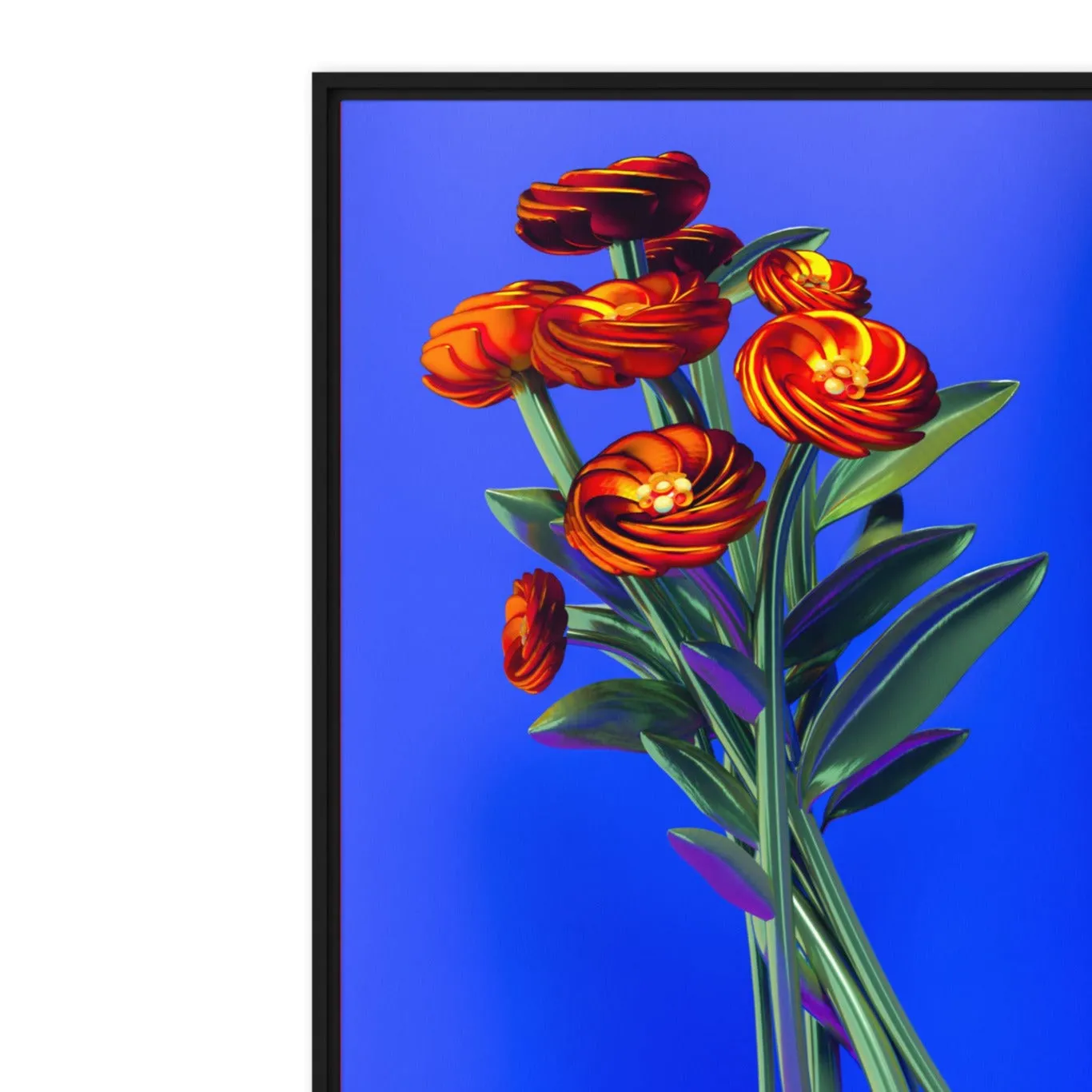 Large Flowers 24x36 Framed canvas