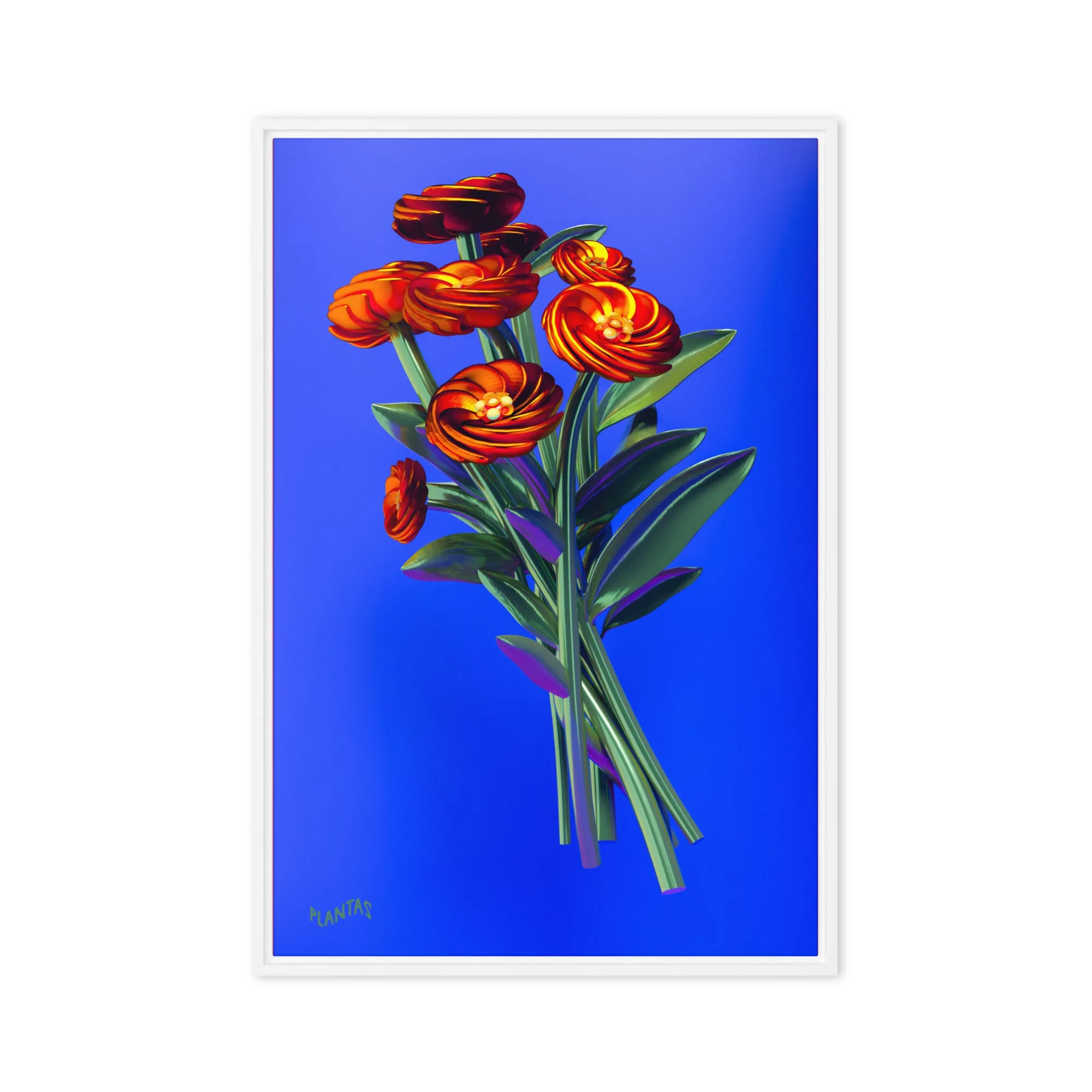 Large Flowers 24x36 Framed canvas