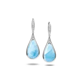 Larimar Nouveau Icy Teardrop Earrings