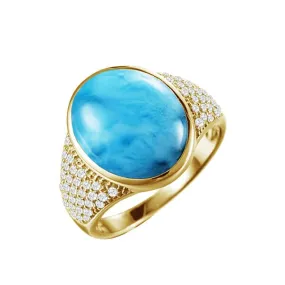 Larimar Paradise Cocktail Ring