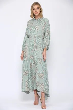 Leana Floral Print Hi Low Maxi Dress