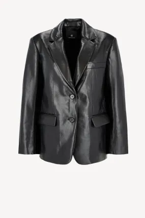 Lederblazer Classic in Schwarz