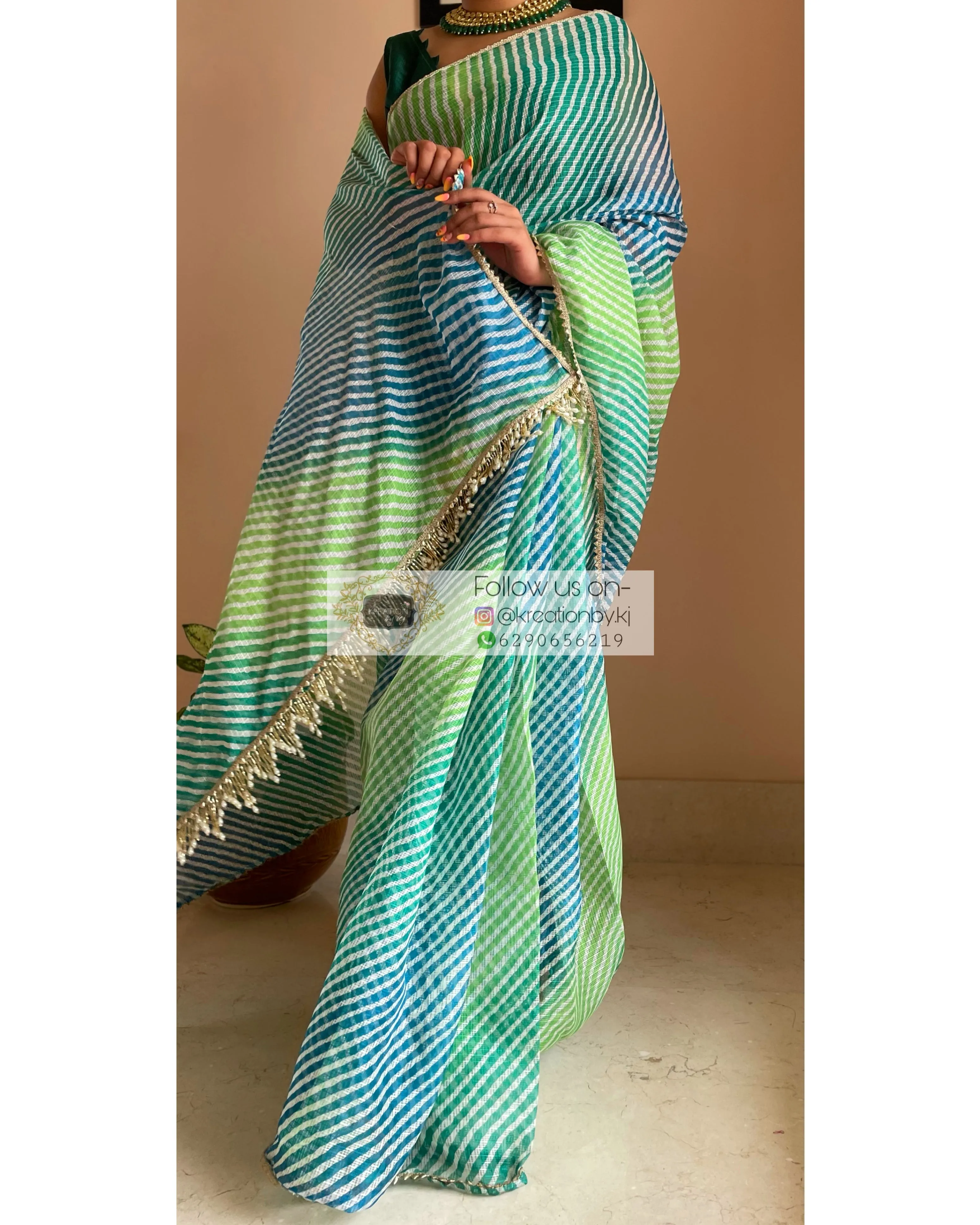 Leher Ombré Leheriya Saree