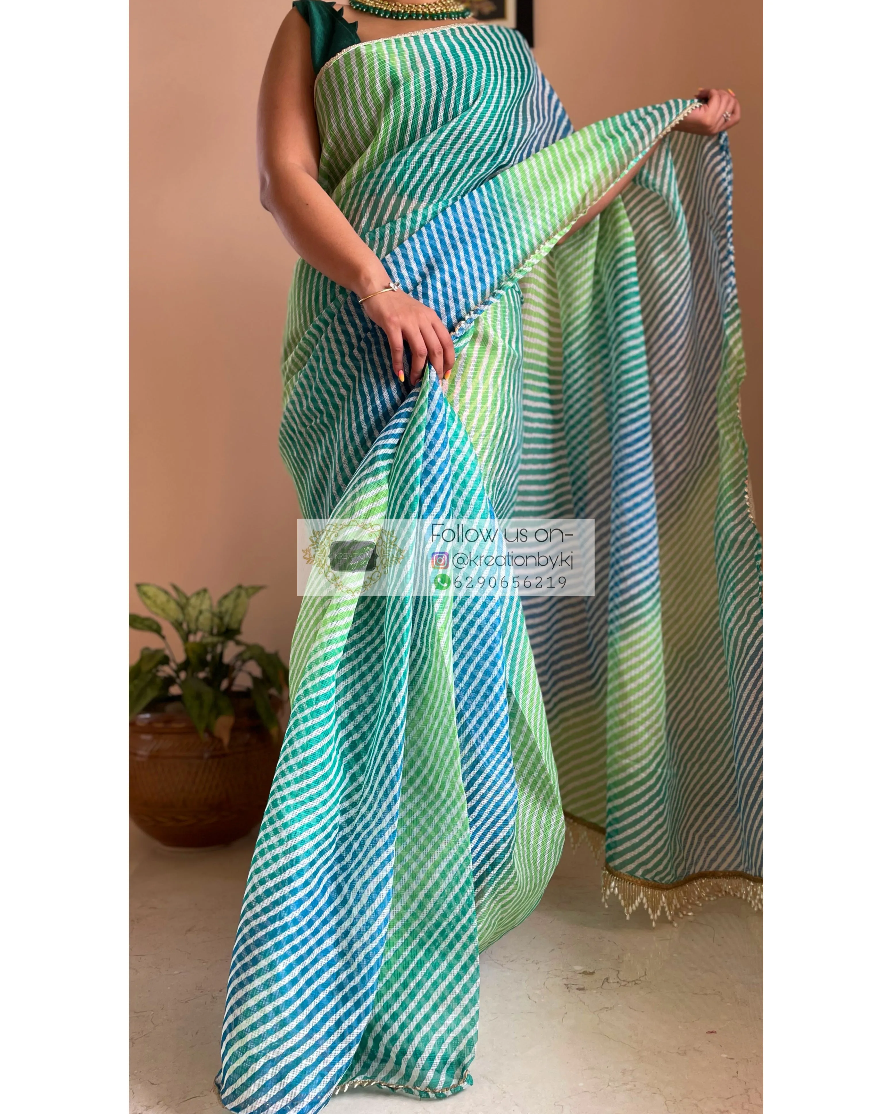 Leher Ombré Leheriya Saree