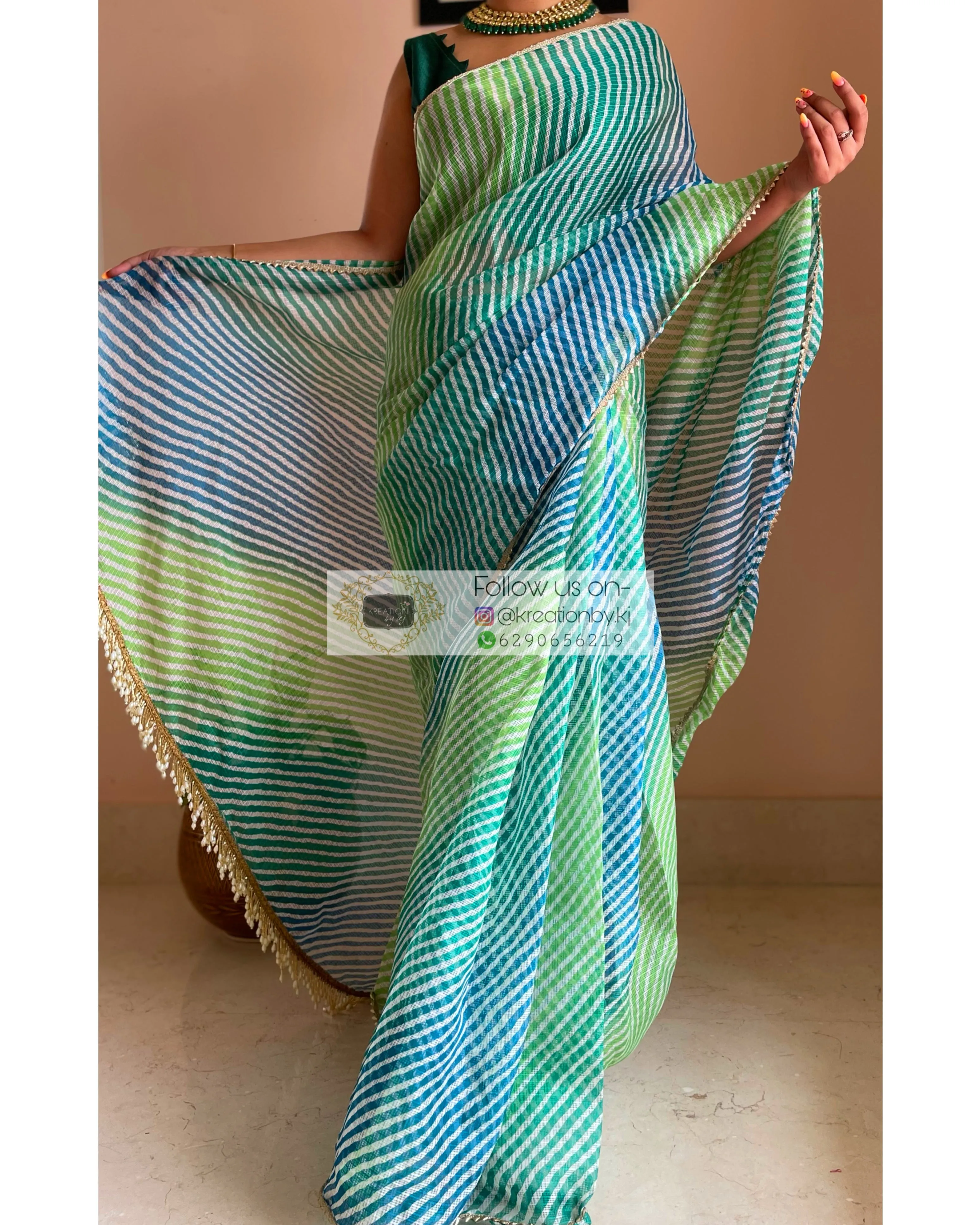 Leher Ombré Leheriya Saree