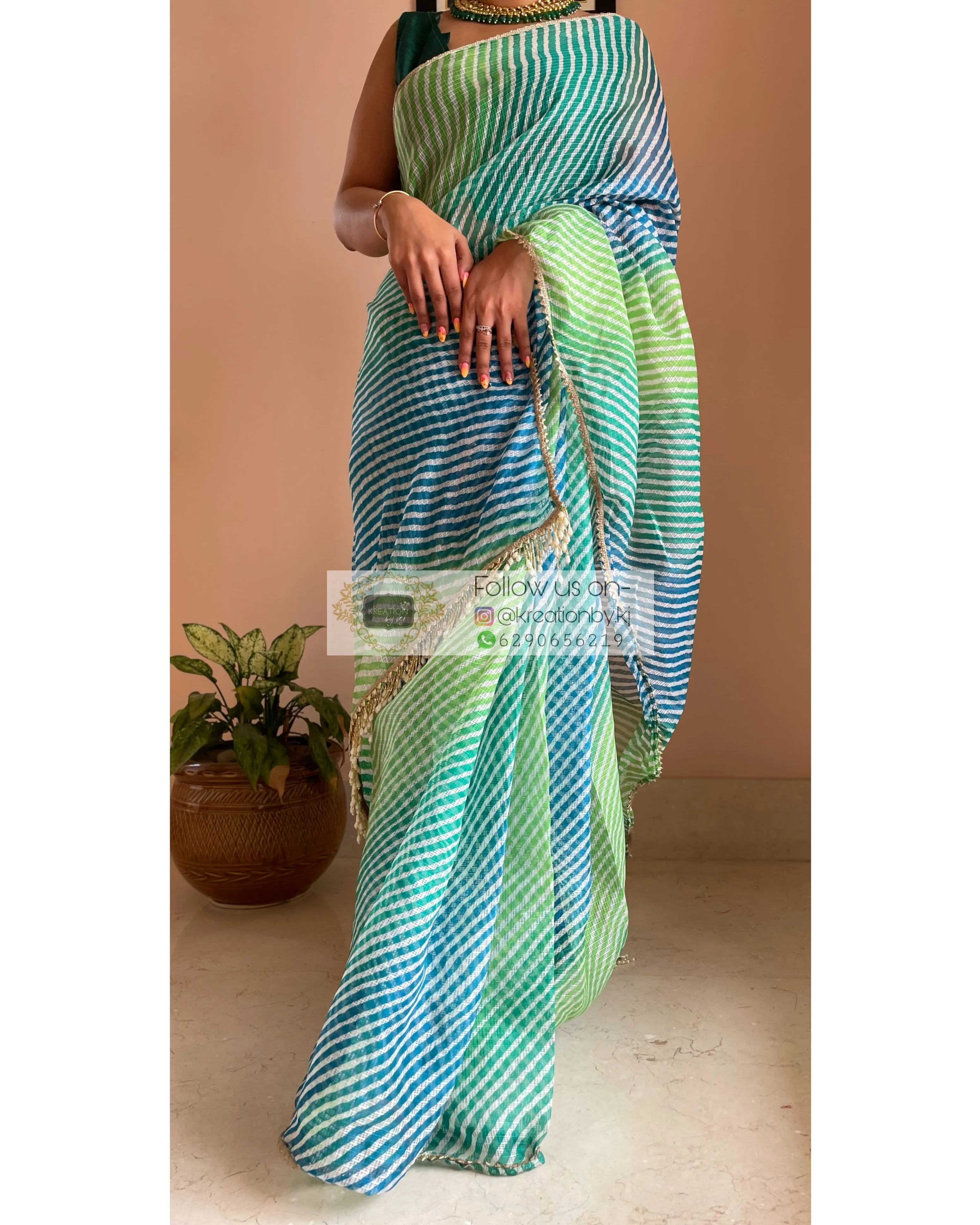 Leher Ombré Leheriya Saree