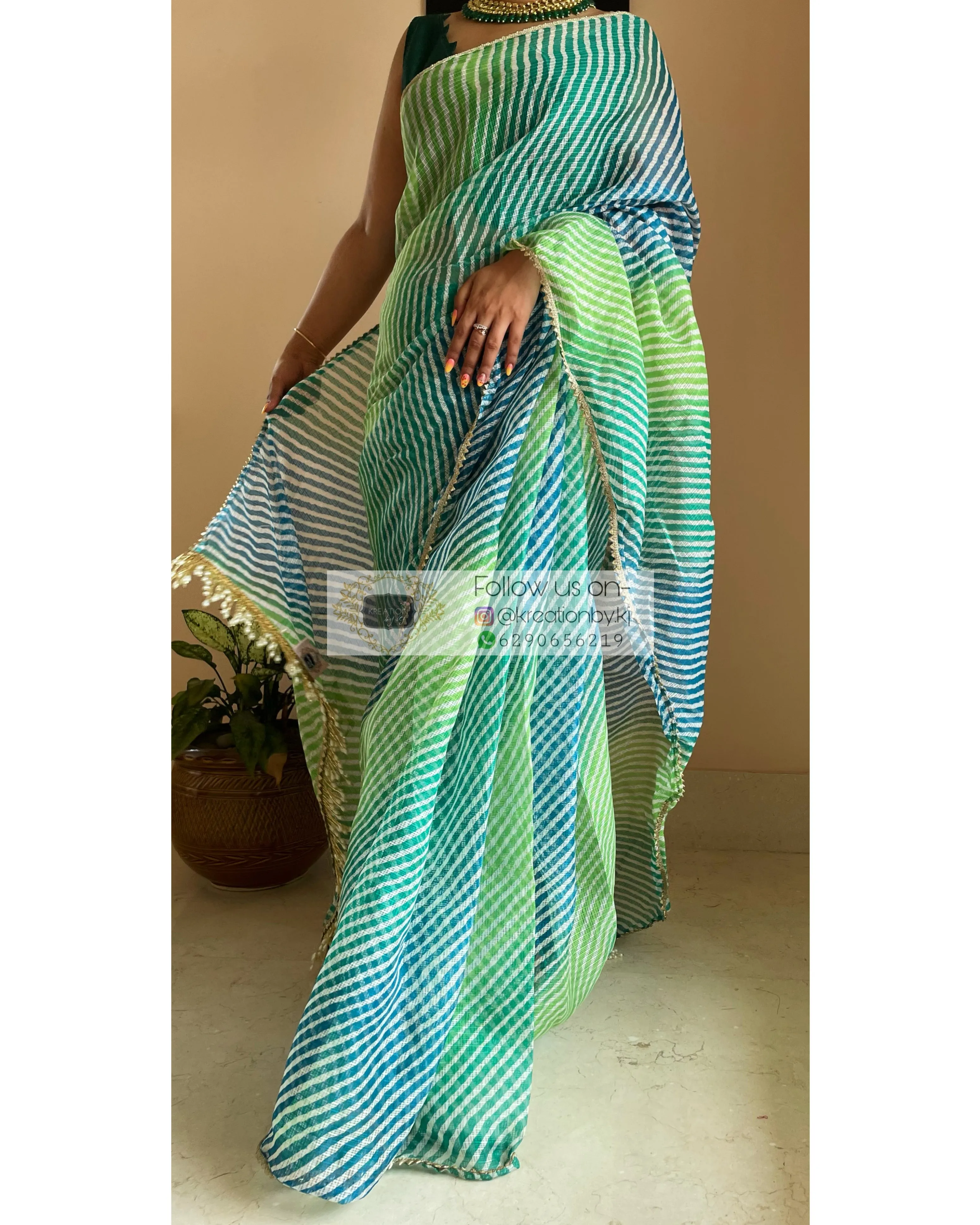 Leher Ombré Leheriya Saree