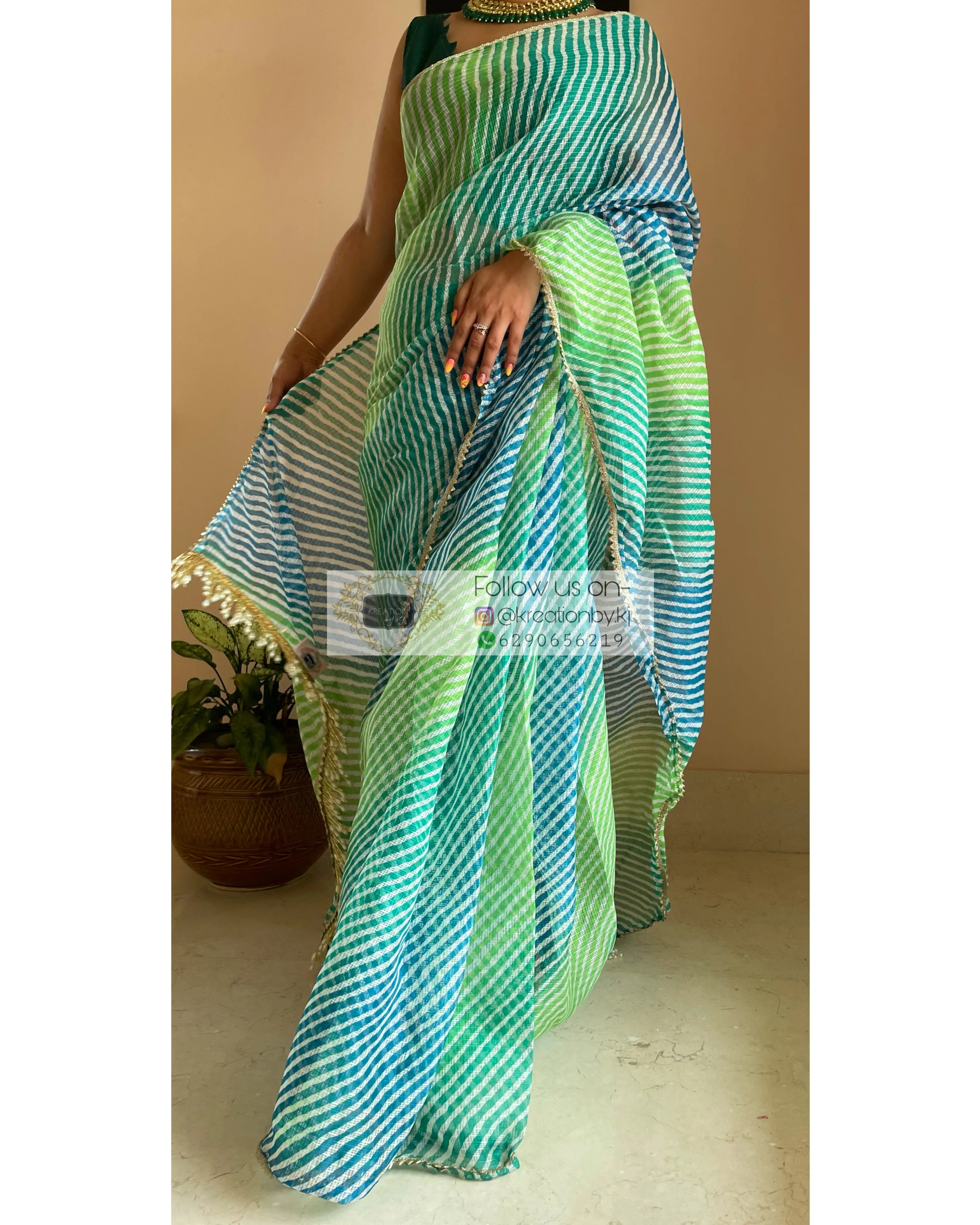 Leher Ombré Leheriya Saree