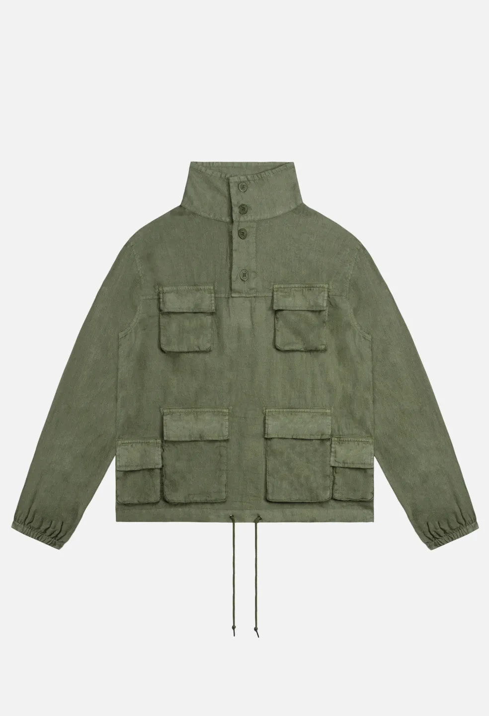 Linen M65 Pullover / Olive