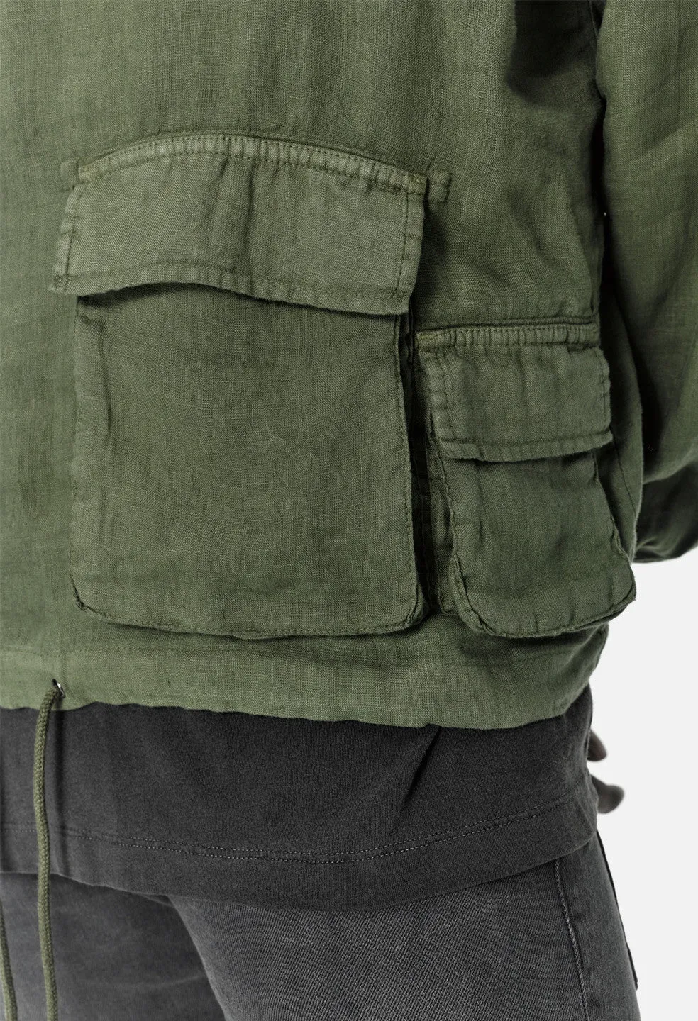 Linen M65 Pullover / Olive