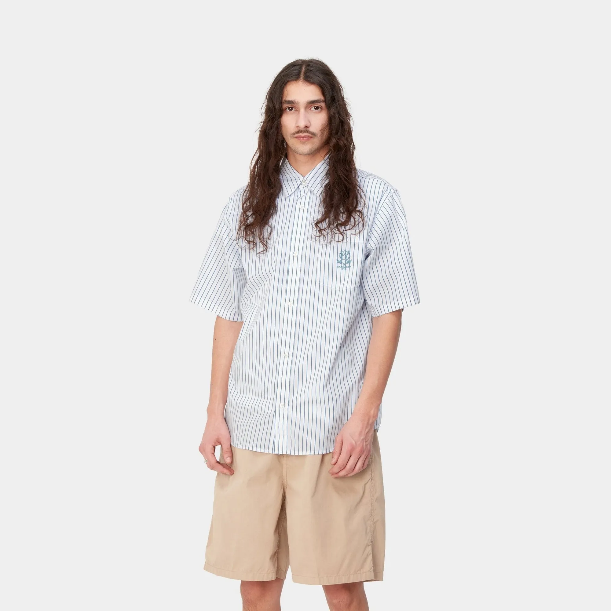 Linus Stripe Short Sleeve Shirt | Bleach