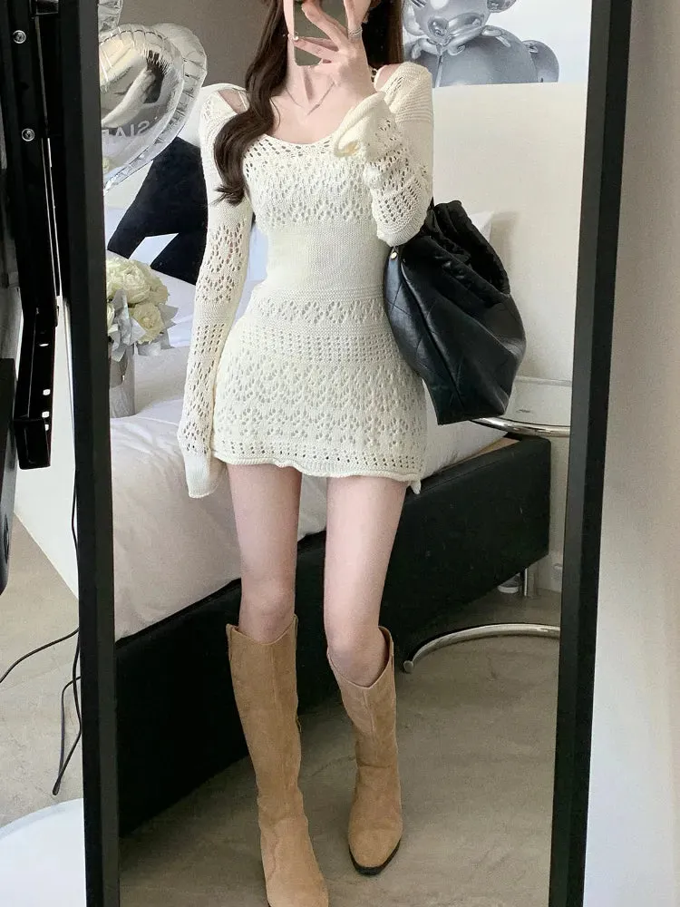 Long Sleeve Lace Mini Dress