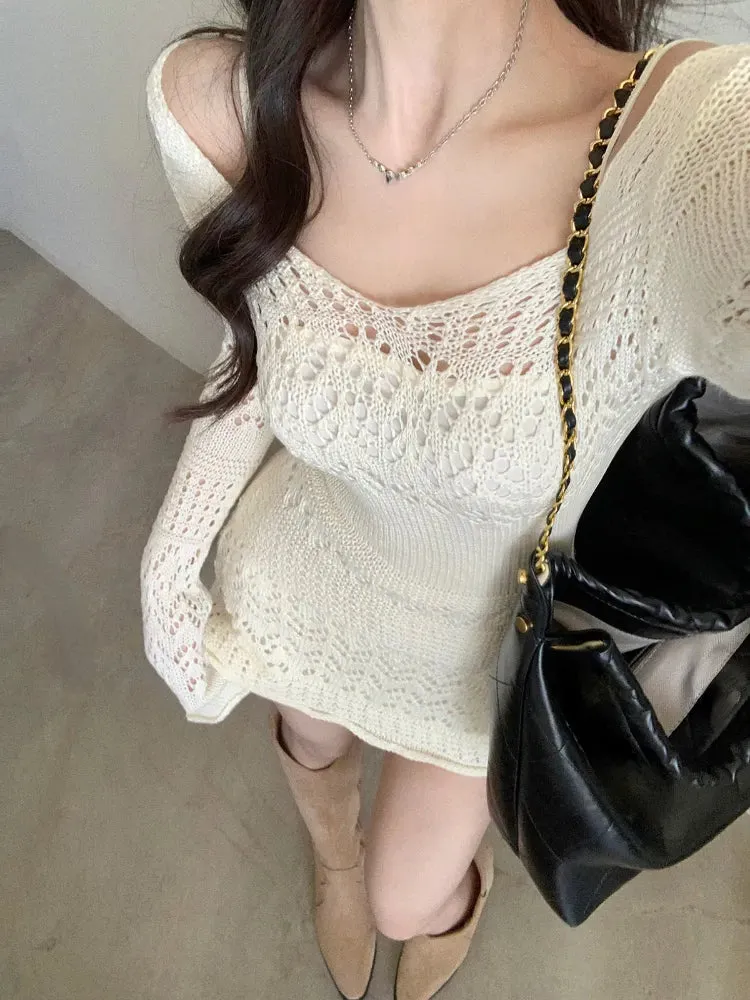 Long Sleeve Lace Mini Dress