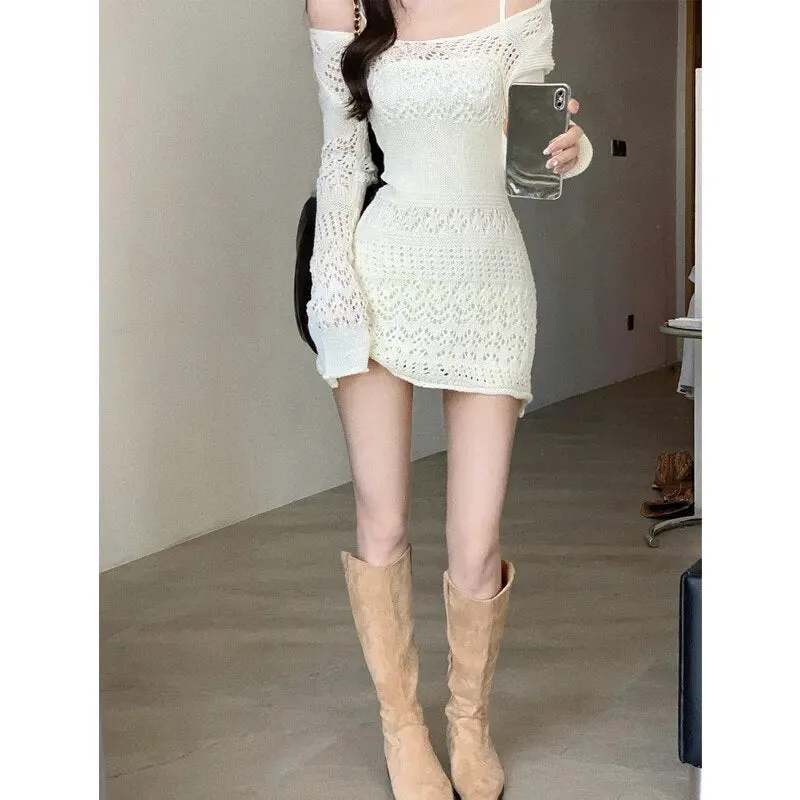 Long Sleeve Lace Mini Dress