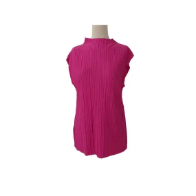 Mango Hot Pink Pleated Top | Brand New |