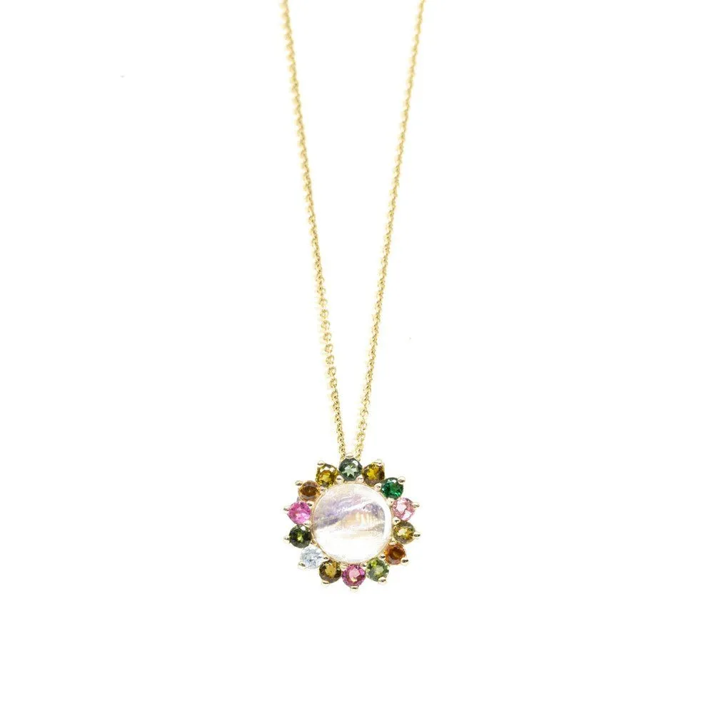 Maya Moonstone 18k Yellow Gold Necklace