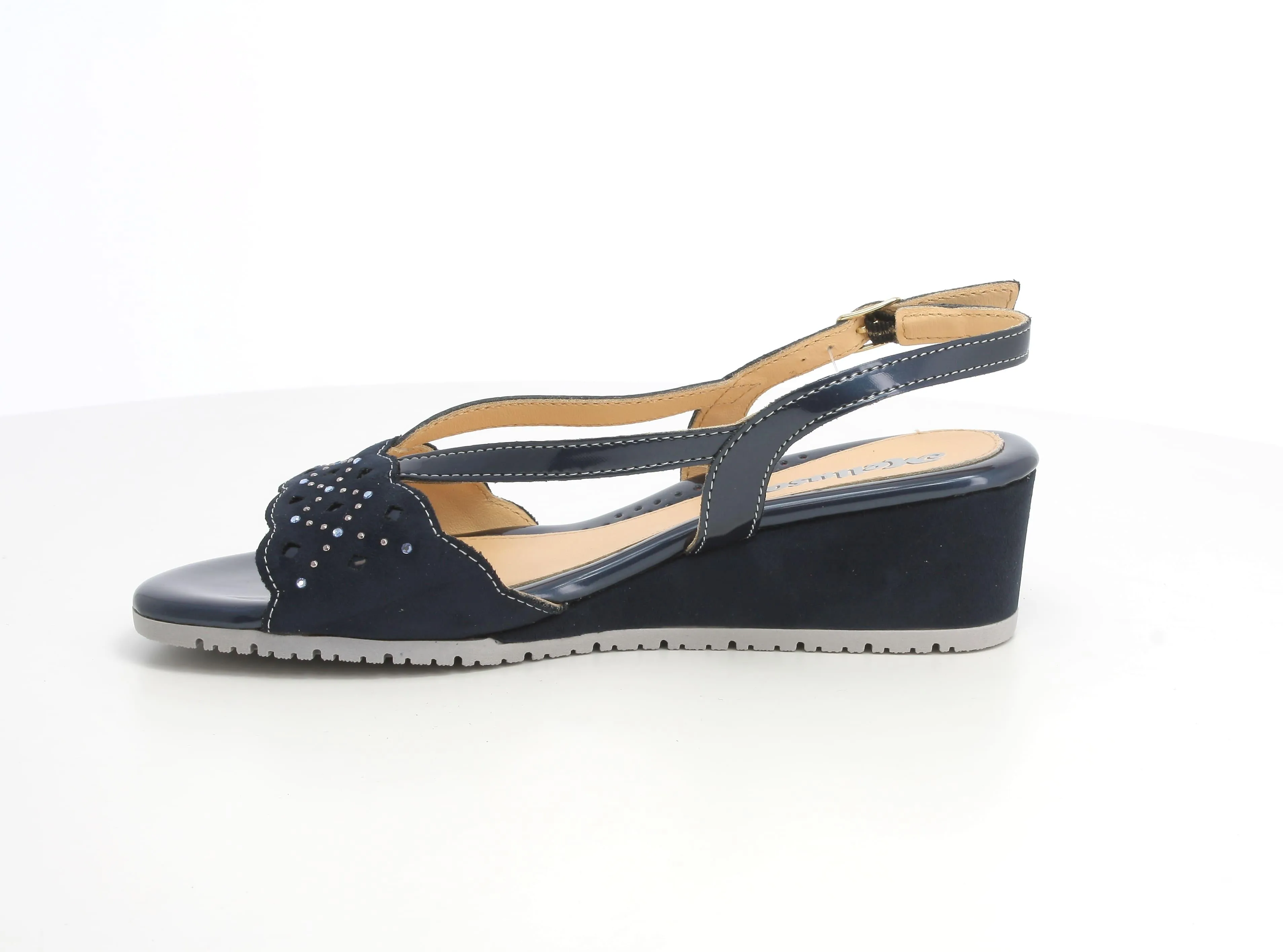 Melluso donna sandali comfort con zeppa