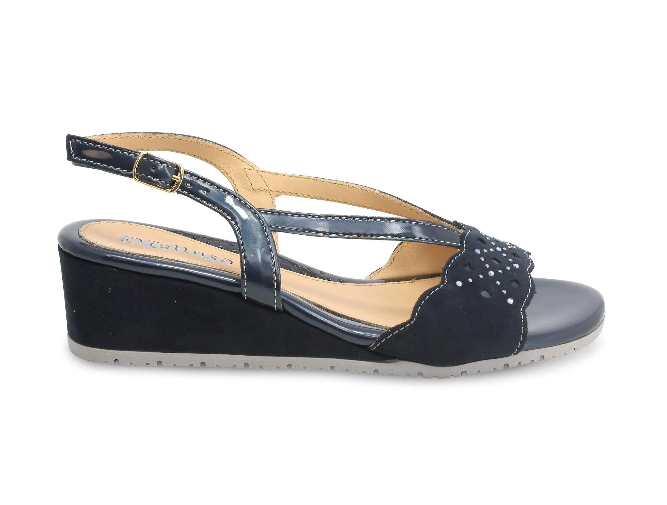 Melluso donna sandali comfort con zeppa