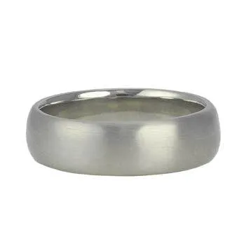 Men's White Gold Comfort Fit Band