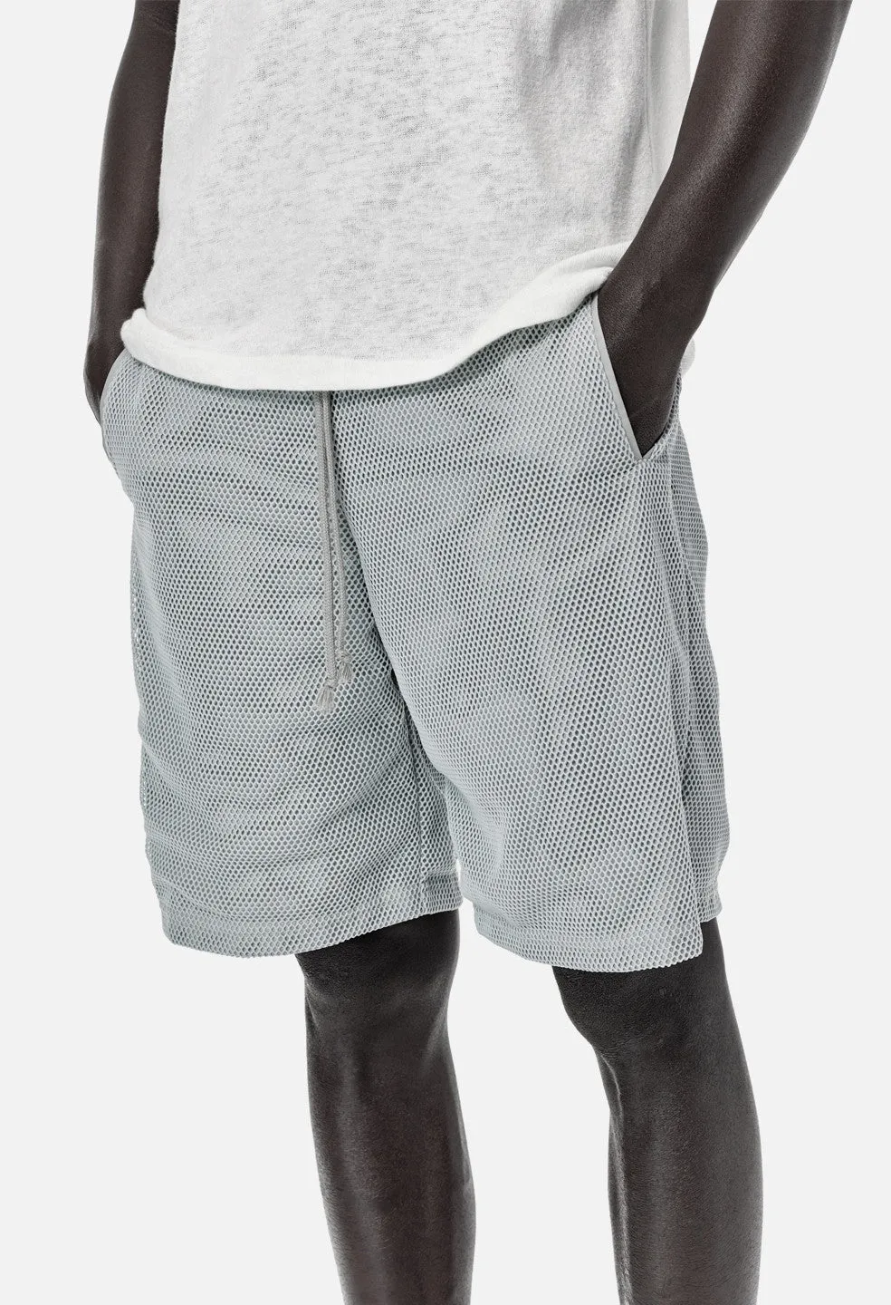 Mesh Overlay Shorts / Plaster