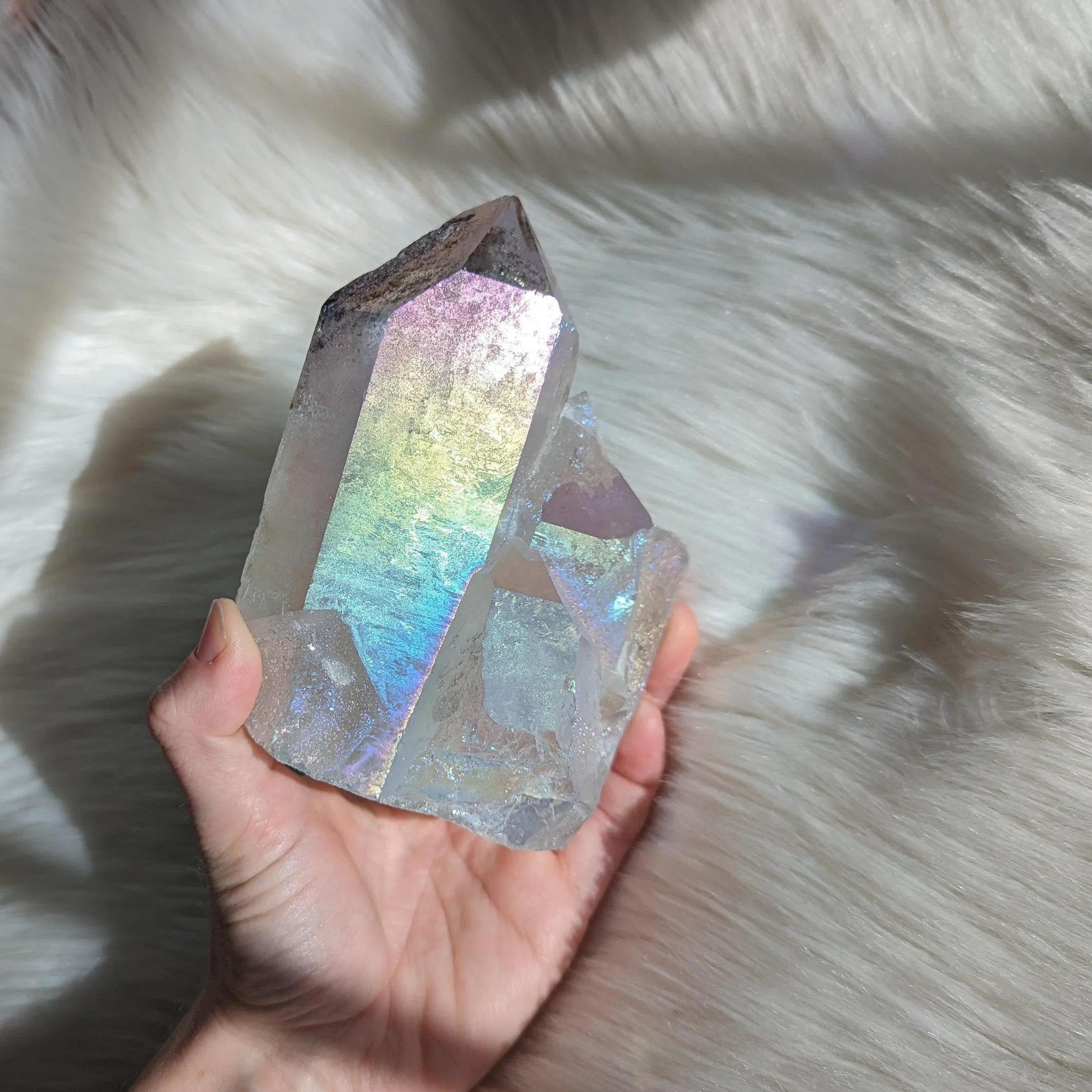 Mesmerizing Pastel Rainbow Glow ANGEL AURA QUARTZ Generator