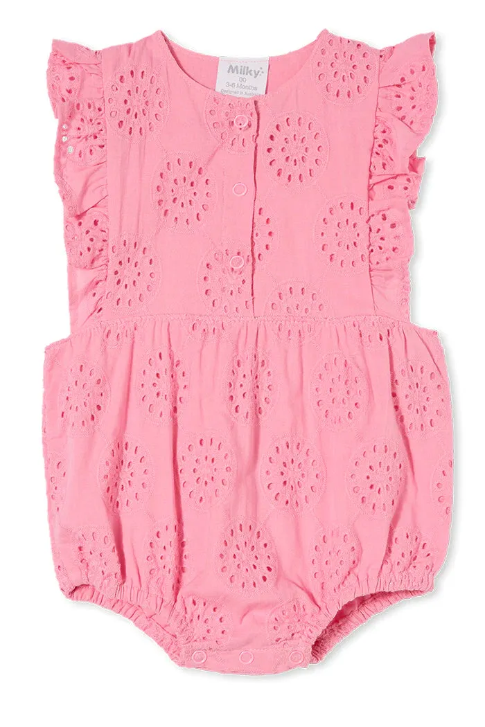 Milky Broderie Playsuit