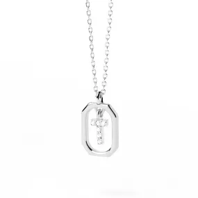 Moissanite Initial T Dangle Pendant Necklace