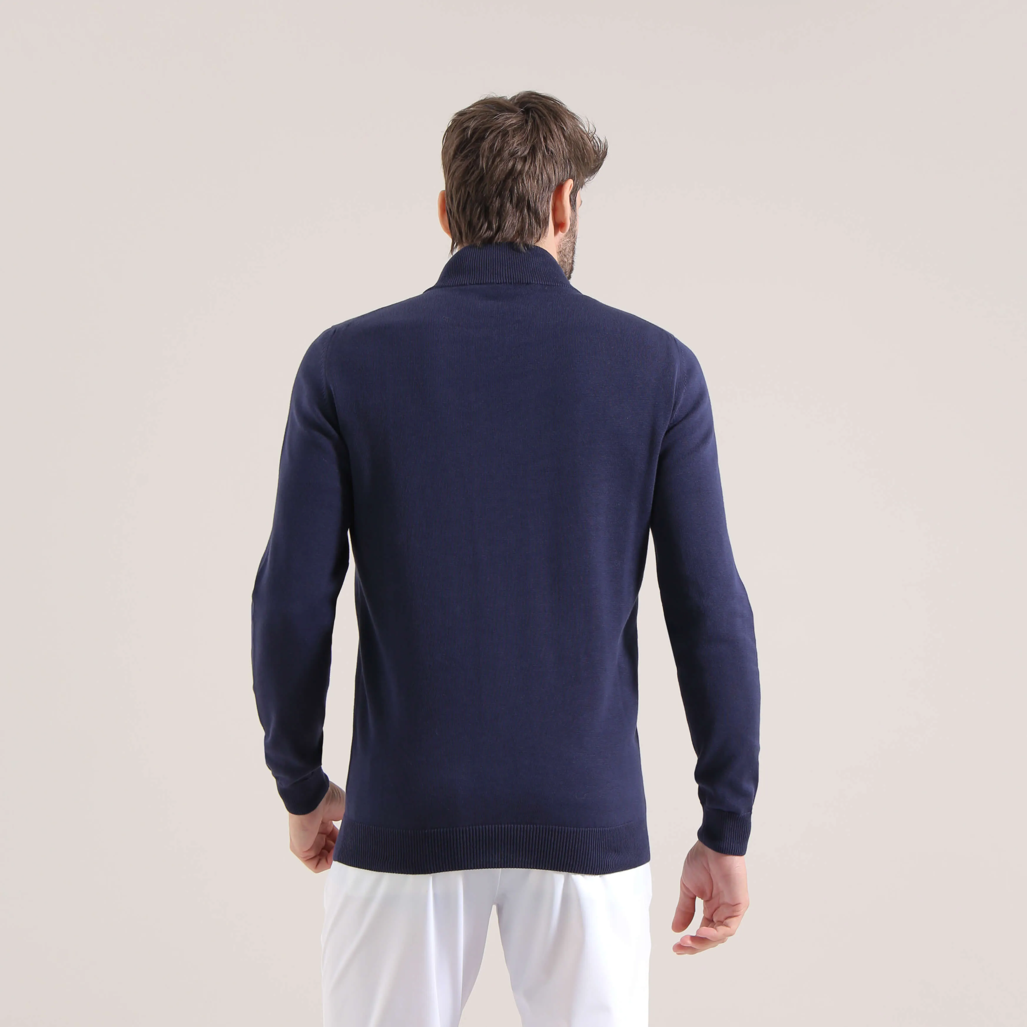 NOCHE | QUARTER ZIP KNIT SWEATER