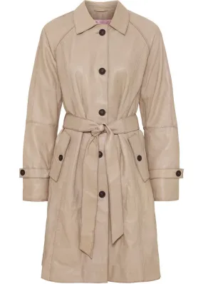 Notyz Leather Trenchcoat 11204 Cream