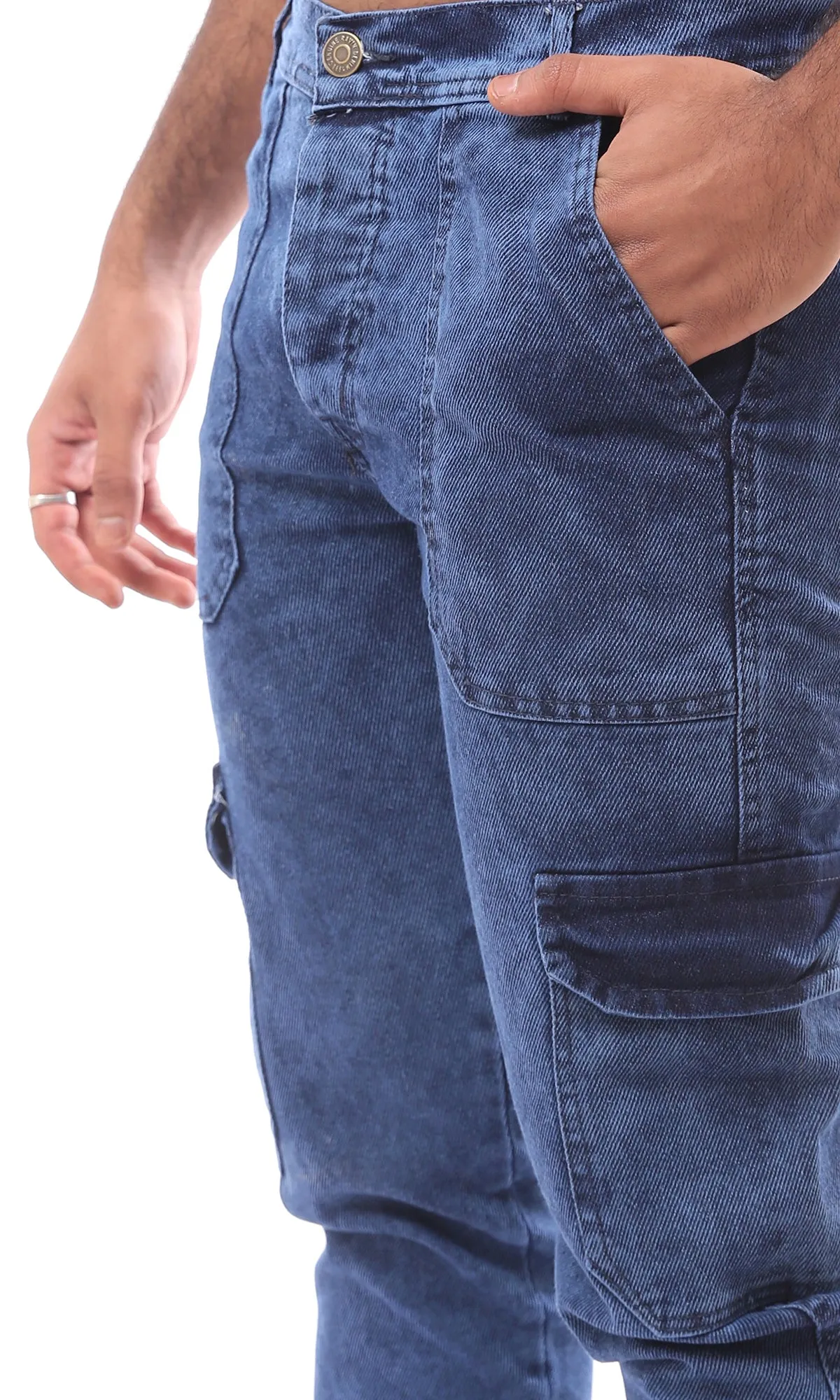 O173896 Solid Classic All Seasons Blue Jeans