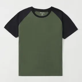 Olive/Black Raglan