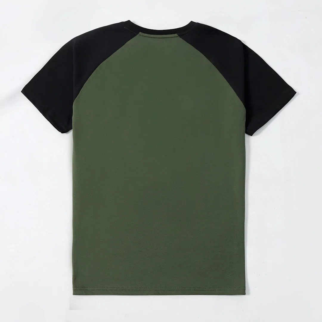 Olive/Black Raglan